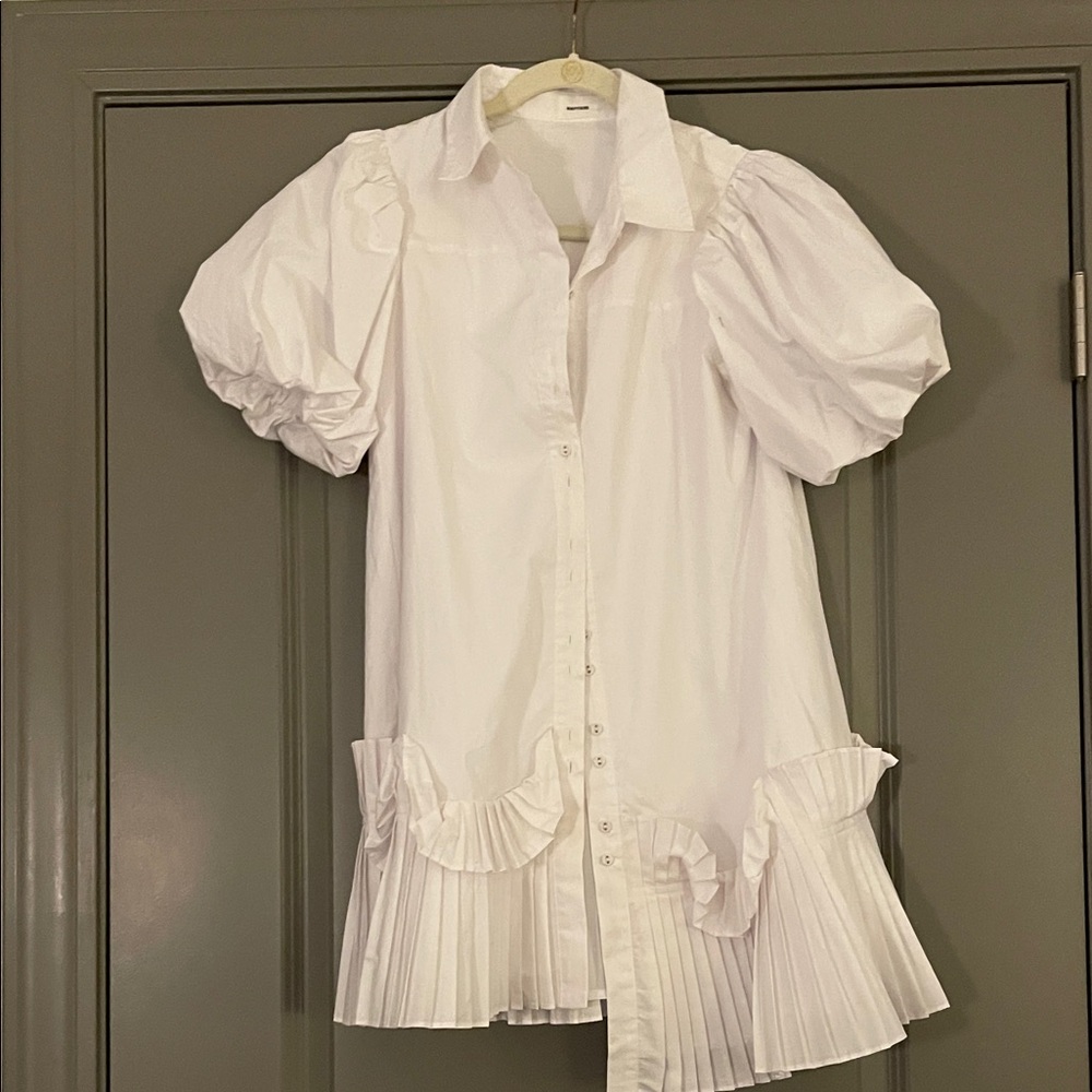 AUREUM White Puff Sleeve Dress